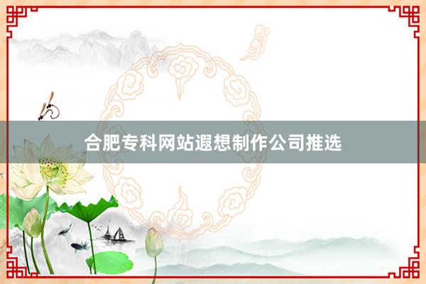 合肥专科网站遐想制作公司推选